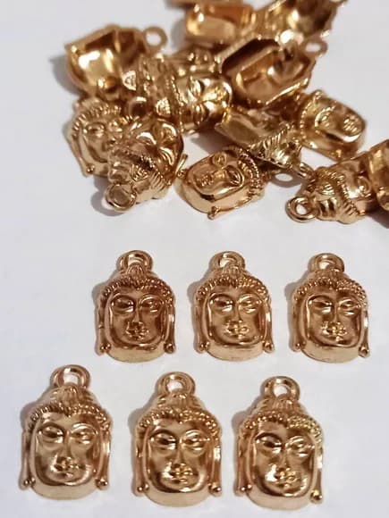 Pingente Buda Metal Dourado - 10 Unidades