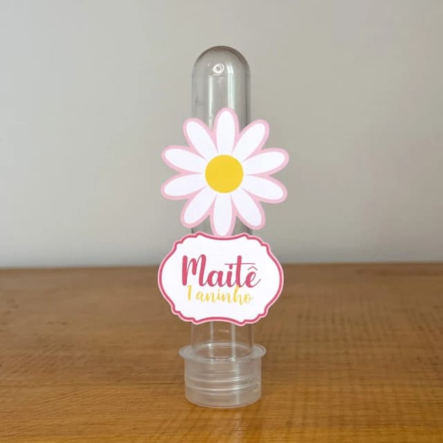 Apliques para Tubetes Personalizados MARGARIDAS - Decoração de Festa | Lembrancinhas | Aniversário | Personalizados