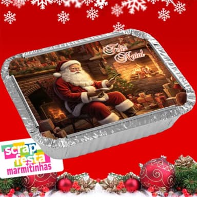 Marmitinhas para Lembrancinhas de Natal Papai Noel