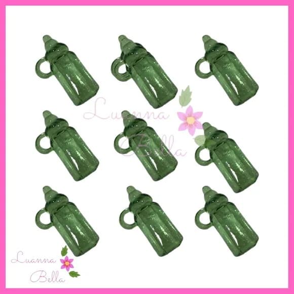Pingente de Acrílico Mini Mamadeira Verde - Pct c/18unds