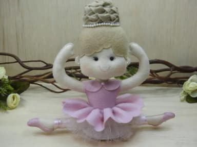 Bailarina em feltro Coque