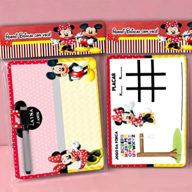 Lousa Magica Personalizada lembrancinhas do Mickey e Minnie