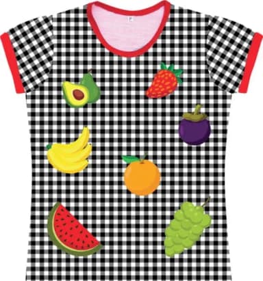 Baby Look Infantil Frutinhas