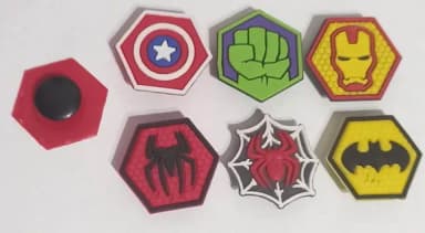 Pins para Crocs Super Heróis Variados- 6 Unidades