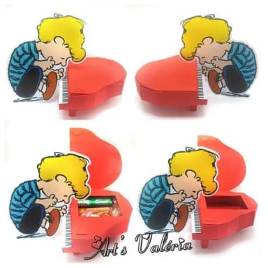Caixa Piano do Schroeder do Snoopy