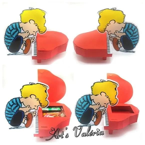 Caixa Piano do Schroeder do Snoopy