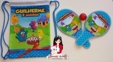Mochila Ping Pong Tema Galinha Pintadinha