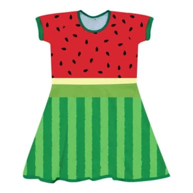Vestido Infantil Melância