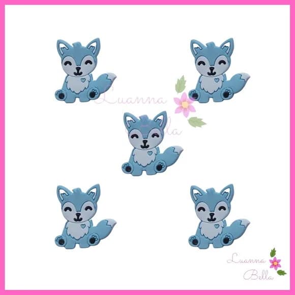 Apliques Emborrachado Raposa Azul- Pacotes c/6 unidades