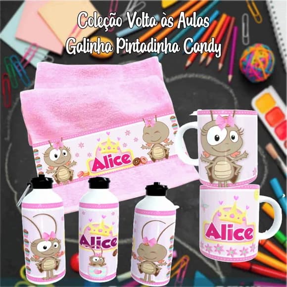Kit Toalhinha com Garrafa Personalizada