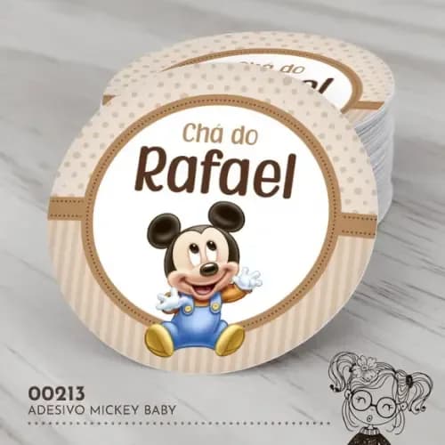 Adesivo Redondo Mickey Baby - 00213