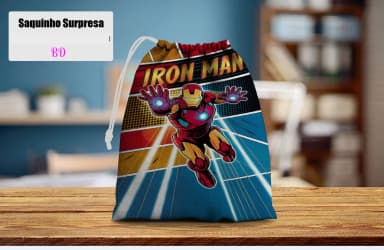 Saquinho Supresa para lembrancinhas do Homem de Ferros