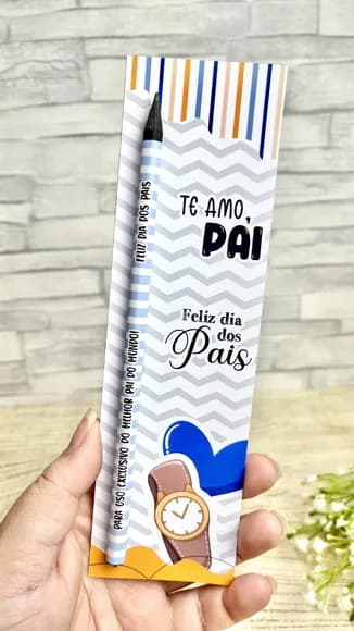 Card com Lápis Dia dos Pais