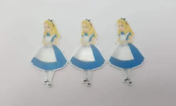 Aplique da Alice em Acrílico Uv com 5cm
