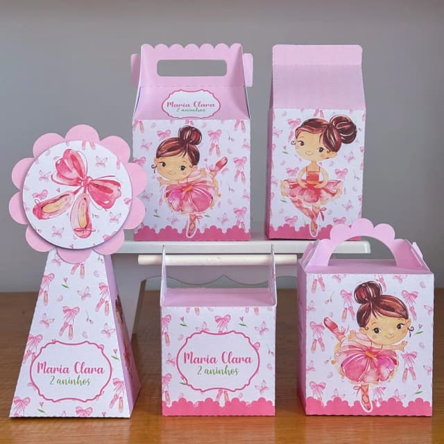 PEGUE E MONTE - Kit Festa BAILARINA - Decoração de Festa | Lembrancinhas | Aniversário | Personalizados