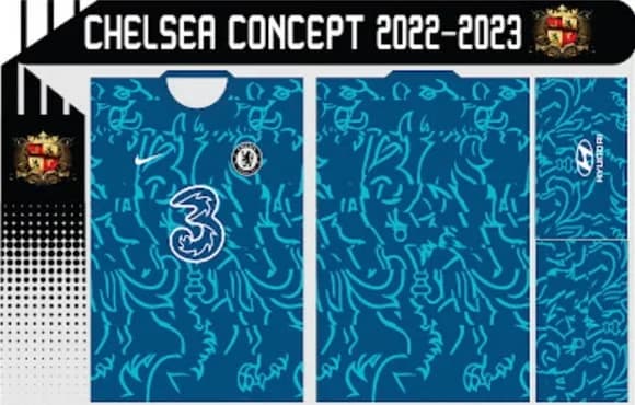Vetor Da Camisa Do Chelsea 2021/2023