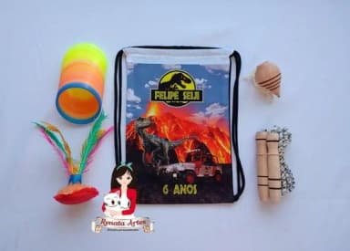 Mochila Boa Infância Personalizada Tema Dinossauros 2
