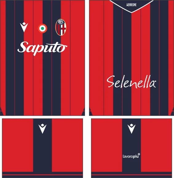 Arte Vetor Camisa Bologna Local 2025-2026