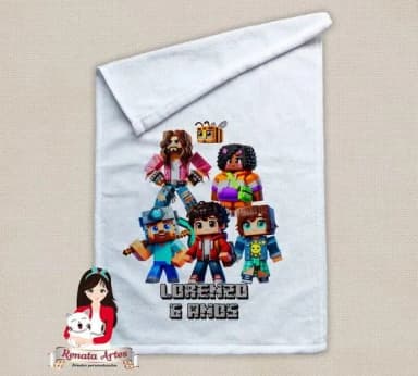 Toalhinha Personalizada Minecraft Filme