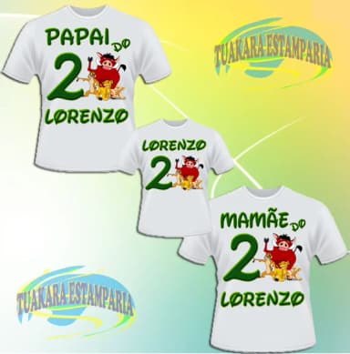 Kit 3 Camisetas - o Rei Leão 02