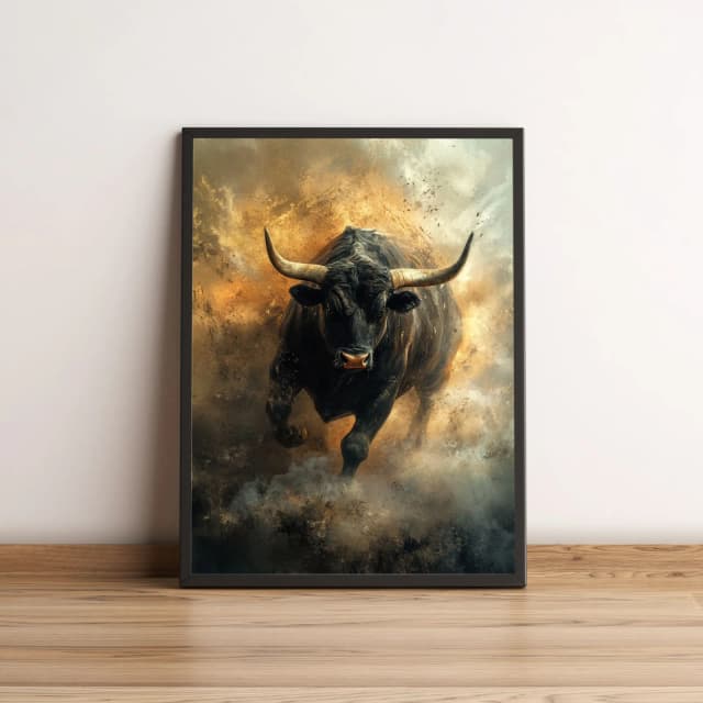 Quadro Touro em Fúria 2573