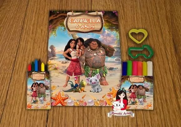 Kit Passatempo Personalizado Moana 2