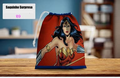 Saquinho Supresa para lembrancinhas da Mulher Maravilha