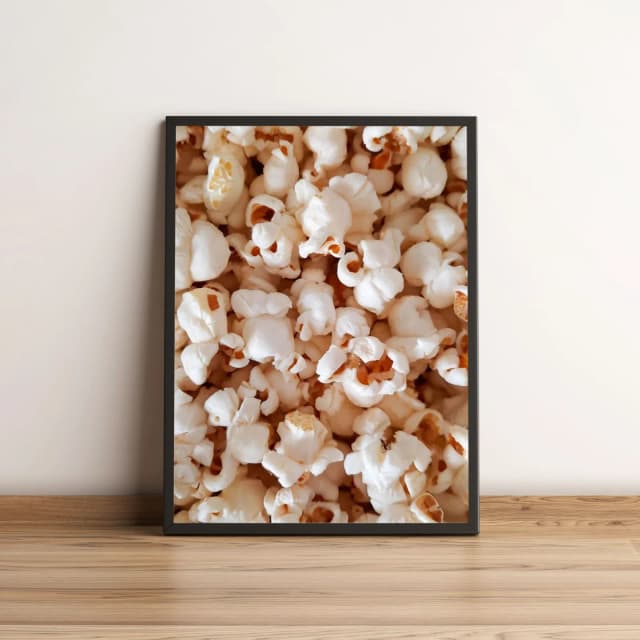 Quadro Decorativo com Pipocas Brancas em Destaques 2012