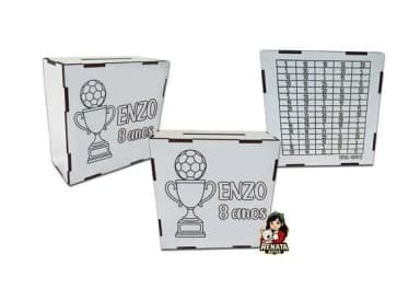 Cofrinho Personalizado Futebol Lembrancinha