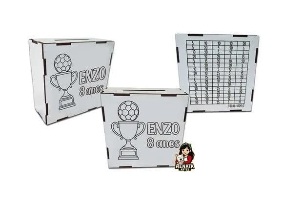 Cofrinho Personalizado Futebol Lembrancinha