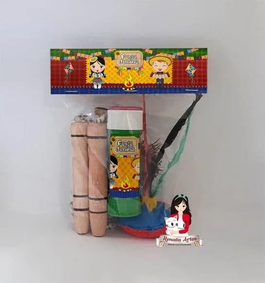 Kit Lembrancinha com Bolha de Sabão Festa Junina