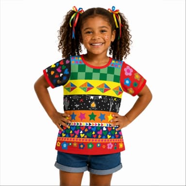 Camiseta Infantil Feminina Caipira Festa