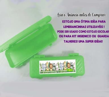 Estojo Personalizado para lembrancinhas Safari Baby