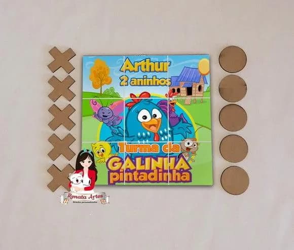 Jogo da Velha Personalizado Galinha Pintadinha
