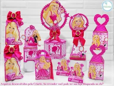 Kit 60 Lembrancinhas - Barbie