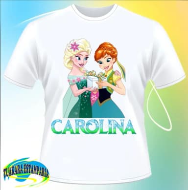 Camiseta Frozen Fever - Anna e Elsa