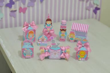Kit 30 Lembrancinhas Circo Menina