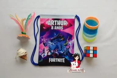 Mochila Brinquedos Retrô Tema Fortnite Galactus