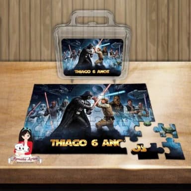 Quebra Cabeça Personalizado na Maleta Star Wars Lego