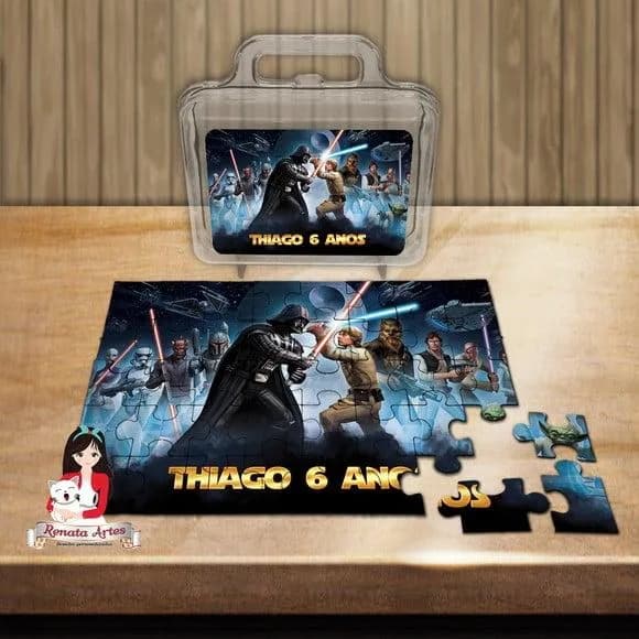 Quebra Cabeça Personalizado na Maleta Star Wars Lego