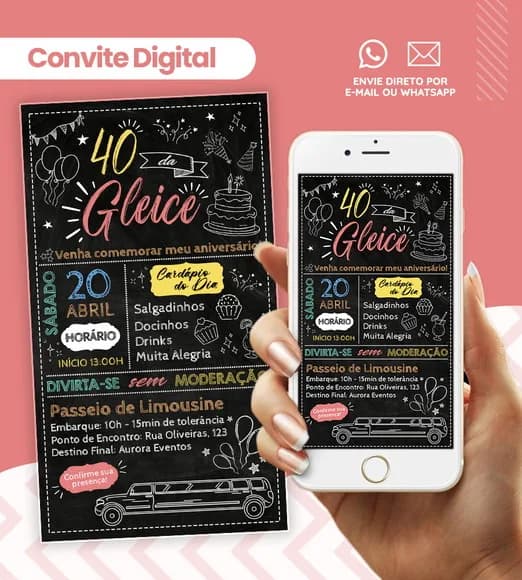 Convite Digital Festa na Limousine