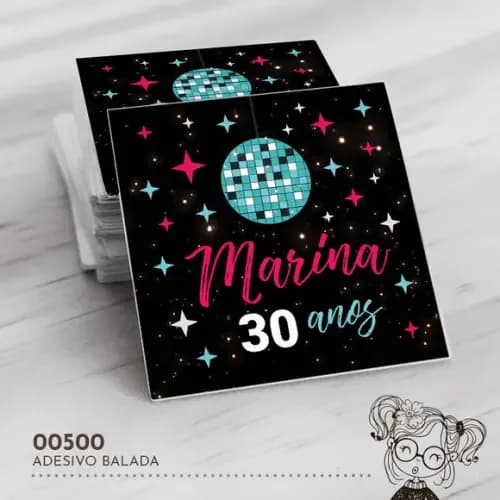 Adesivo Quadrado Balada - 00500