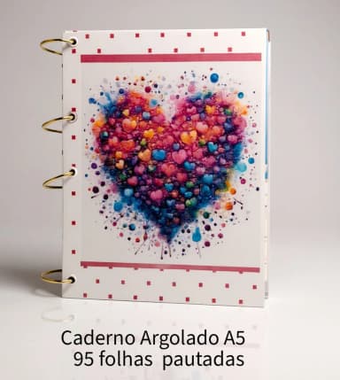 Caderno Argolado Coração