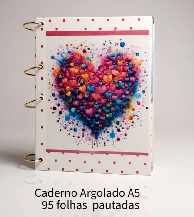 Caderno Argolado Coração
