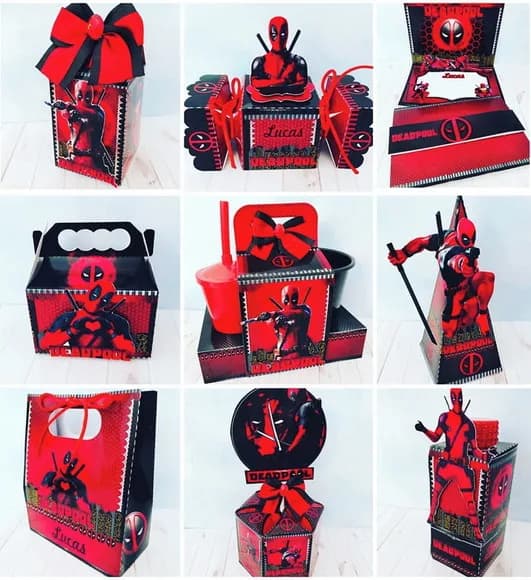 Kit 60 Lembrancinhas Deadpool