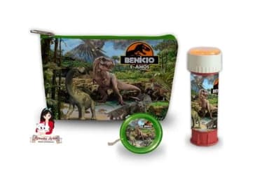 Necessaire com Ioiô e Bolhas de Sabão Dinossauro Jurassic