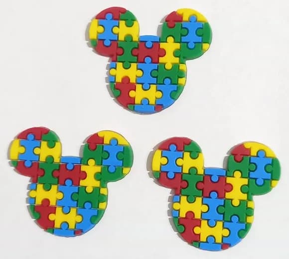 Aplique Autismo Modelo Mickey - 6 Unidades