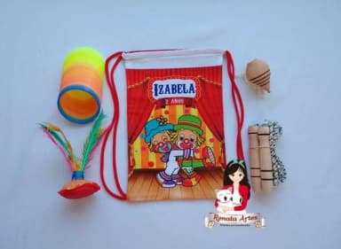 Mochila Boa Infância Tema Patati Patatá Circo