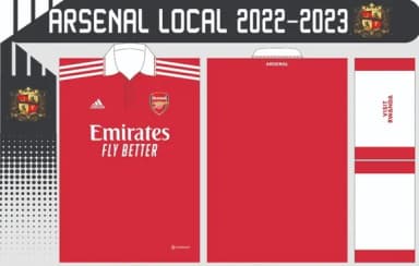 Vetor Camisa Do Arsenal Local 2022-2023