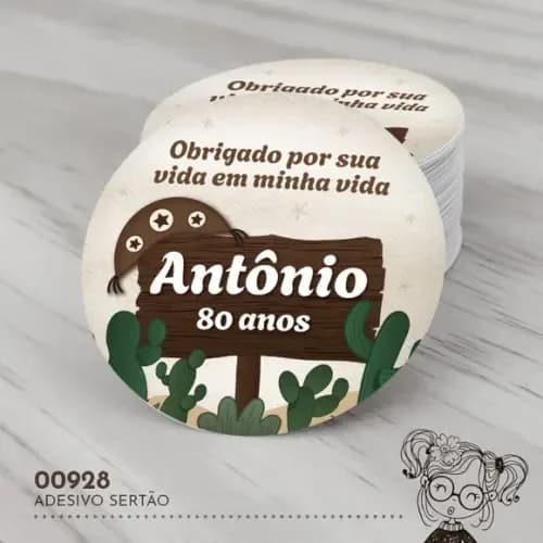 Adesivo Redondo Sertão - 00928